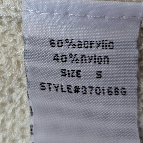 Keren Hart Size Small Cream Colored Open Weave Cardigan - Picture 6 of 13